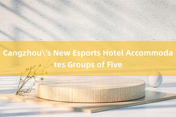Cangzhou's New Esports Hotel Accommodates Groups of Five